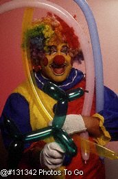 Clown with balloons